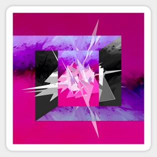 Crystal Burst Abstract Sticker